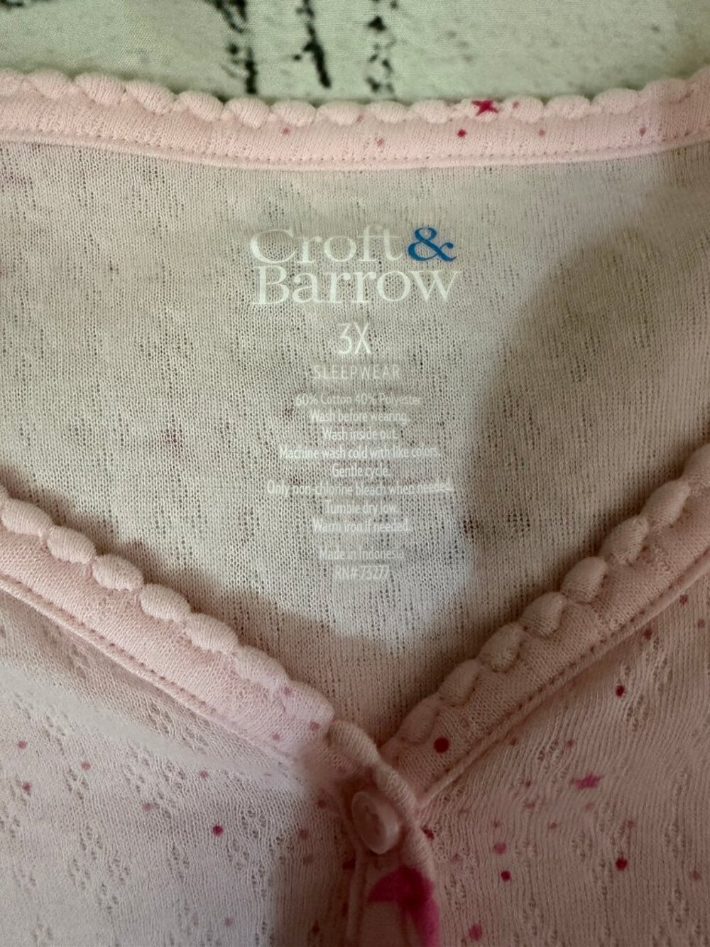 Croft & Barrow Knit Nightgown Sleepshirt 3X - Picture 5 of 6